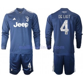 Maillot de Foot Juventus Matthijs de Ligt 4 Extérieur 2020-21 Manches Longues - Enfant